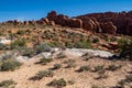 View of the Firey Furnace in Arches National Park in Utah. This hiking area requires a permit