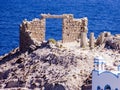 View of Firopotamos village at Milos island, Cyclades, Greece. Royalty Free Stock Photo
