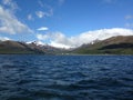 View of a fish camp from the deck of a gillnetter in False Pass