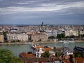 view from fishermans bastion on Budapest Royalty Free Stock Photo