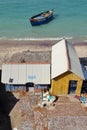 View of fishermen`s house in small village on Pamban island.
