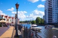 View of the Fishermen`s village in Kaliningrad, Russia. Royalty Free Stock Photo