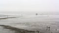 A view of a fishery boat over shore