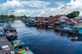 View of a fishing boats in Duri river