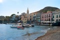 Lipari island marina. Color image Royalty Free Stock Photo