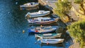 Boats on Lake Voulismeni, Agios Nikolaos, Crete, Greece