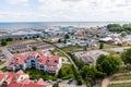 View on the fishing port from Fisherman`s House in Wladyslawowo Poland