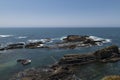 View of the fishing port of Lapa das Pombas at Almograve, Odemira