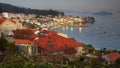 View of Fishing Town of Raxo in Pontevedra Estuary Rias Bajas Galicia Royalty Free Stock Photo