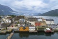 The view of the fjord in Andalsnes in Norway Royalty Free Stock Photo