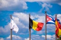 View of the flags, Vinales, Pinar del Rio, Cuba. Close-up.