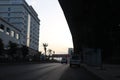 Buildings and traffic around Masqal Square-Flamingo in Addis Ababa, Ethiopia`s capital.