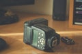 View of the flash lying on its side on the table Royalty Free Stock Photo