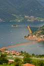 View of the floating piers, Christo, Iseo lake