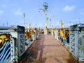 The view on the floating platform, scenic walkway