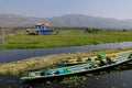 View of floating village on Inlay lake in Shan, Myanmar Royalty Free Stock Photo