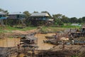 View of the floating village of Kompong Pluk Royalty Free Stock Photo