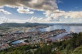 View from Floien FlÃÂ¸yen in Bergen, Norway