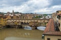 View of Florence, Arno River and Ponte Vecchio Royalty Free Stock Photo