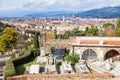 View of Florence city and graveyard of Basilica Royalty Free Stock Photo