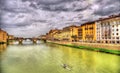 View of Florence over the river Arno
