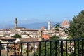 View of Florence with the Palazzo Vecchio and the Cattedrale di Santa Maria del Fiore. Florence, Italy. Royalty Free Stock Photo
