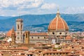 View of Florence from Piazzale Michelangelo - Duomo Santa Maria Del Fiore and Bargello - Tuscany, Italy Royalty Free Stock Photo