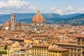 View of Florence from Piazzale Michelangelo - Duomo Santa Maria Del Fiore and Bargello - Tuscany, Italy Royalty Free Stock Photo