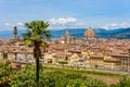 View of Florence from Piazzale Michelangelo - River Arno and Duomo Santa Maria Del Fiore and Bargello - Tuscany, Italy Royalty Free Stock Photo