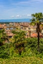 View of Florence from Piazzale Michelangelo - River Arno with Ponte Vecchio and Palazzo Vecchio - Tuscany, Italy Royalty Free Stock Photo