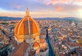 View of Florence skyline from top view