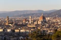 Florence at sunset light. Cattedrale di Santa Maria del Fiore. Tuscany, Italy. Royalty Free Stock Photo