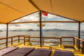 A view of the Flores coastline from the upstairs of a liveaboard in Indonesia