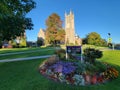 Williams College Flowers and Sign Royalty Free Stock Photo