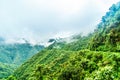 Death road in the Yungas in Bolivia