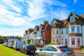 View of Folkestone coastal street England