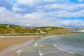 View of Folkestone seafront at low tide UK