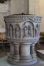 View of the font in the Cathedral at Rochester on March 24, 2019 Royalty Free Stock Photo