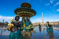 View of the Fontaine des Mers, Place de la Concorde, Paris, France Royalty Free Stock Photo