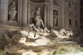 View of Fontana Di Trevi at night in Rome. Royalty Free Stock Photo