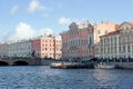 View from the Fontanka river, at the Stroganov Palace