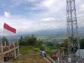 The view at the foot of Mount Singgalang Royalty Free Stock Photo