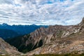 View from Forcella Grande del Latemar in Latemar mountain group in Dolomites Royalty Free Stock Photo