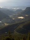 View of Forest Canyon and the Rocky Mountains from Rainbow Curve in Rocky Mountain National Park in Colorado Royalty Free Stock Photo