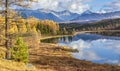 View of the forest lake, Altai, Siberia Royalty Free Stock Photo