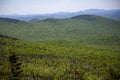 View of forest, mountains, road from Whiteface Mountain in the State New York  USA Royalty Free Stock Photo