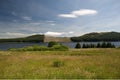 View of Forestry Clearance Over Loch Doon in Ayrshire Scotland Royalty Free Stock Photo