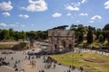 View of Fori Imperiali ruins - Rome Royalty Free Stock Photo