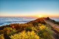 View form the Highest Peak of Madeira Pico Ruivo at Sunrise