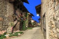 View form the inside of the Medieval village of Ricetto di Candelo in Piedmont, used as a refuge in times of attack during the Mid Royalty Free Stock Photo